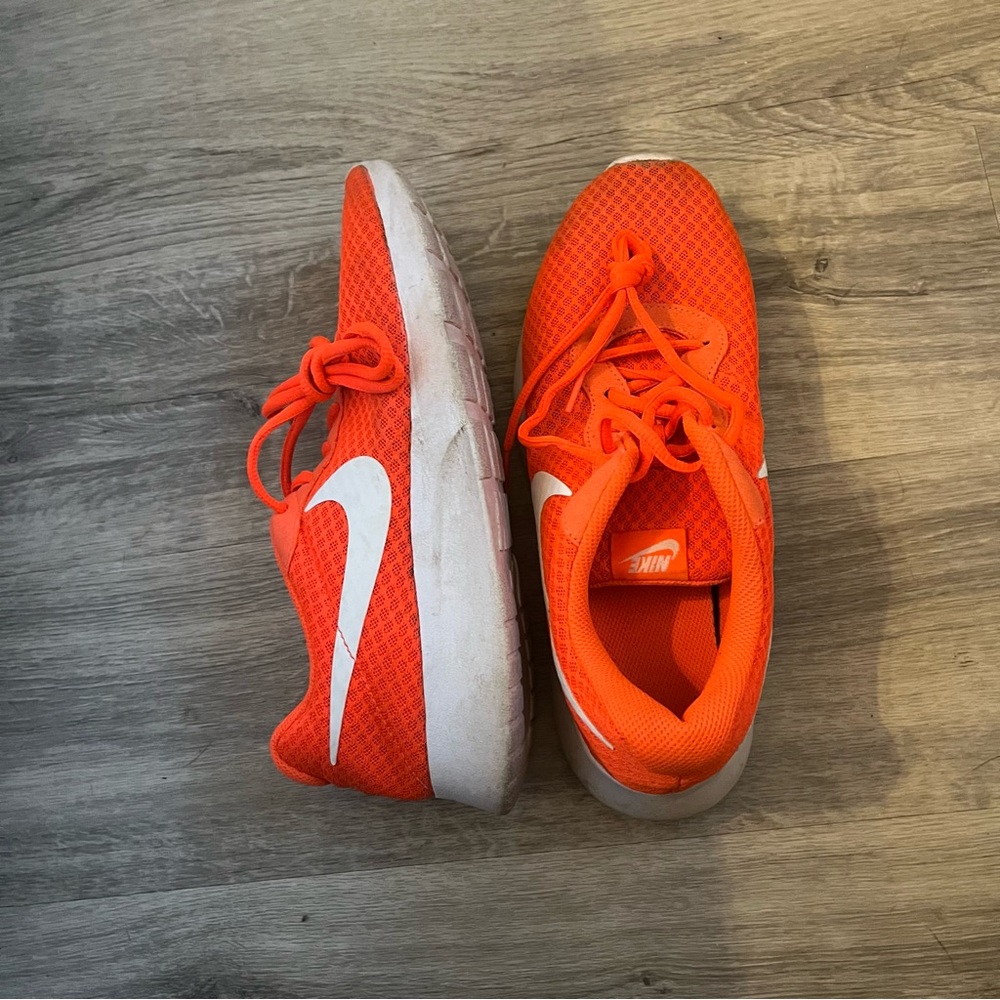 Neon Orange Nike Tennis Shoes